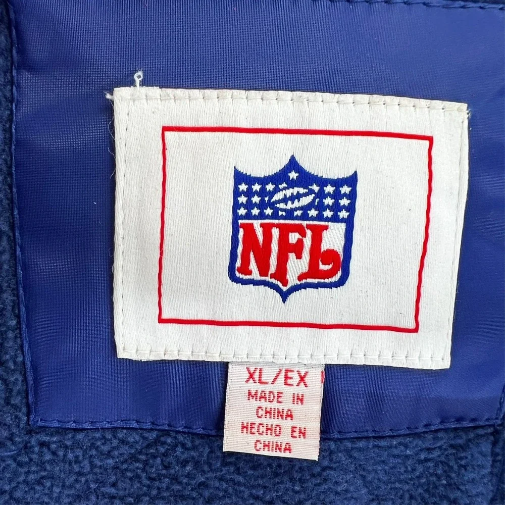 New‎ York Giants Vintage Reebok NFL Full Zip Puffer Jacket Men XL 80's-90's READ